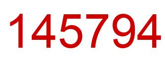 Number 145794 red image