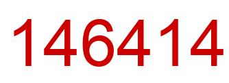 Number 146414 red image