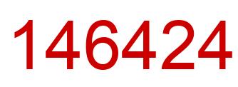 Number 146424 red image