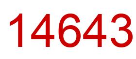 Number 14643 red image