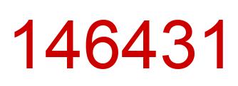 Number 146431 red image