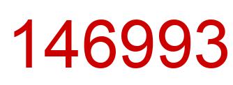 Number 146993 red image