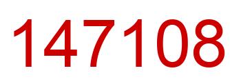 Number 147108 red image