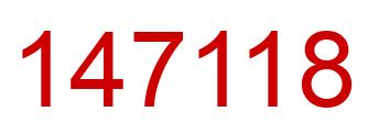 Number 147118 red image