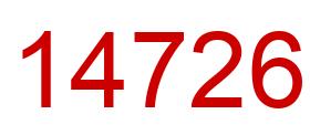 Number 14726 red image