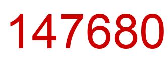 Número 147680 imagen rojo