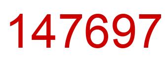 Número 147697 imagen rojo