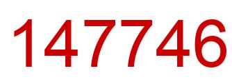 Number 147746 red image