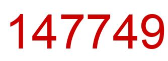 Número 147749 imagen rojo