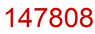 Number 147808 red image