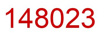 Number 148023 red image