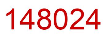 Number 148024 red image