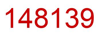 Number 148139 red image