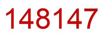 Number 148147 red image