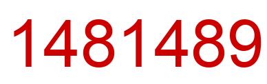 Number 1481489 red image