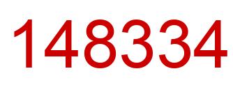 Number 148334 red image
