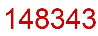 Number 148343 red image