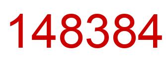 Number 148384 red image