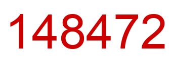 Number 148472 red image