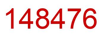 Number 148476 red image