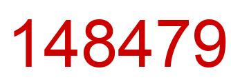 Number 148479 red image