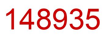 Number 148935 red image