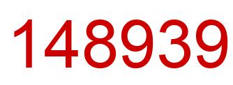 Number 148939 red image