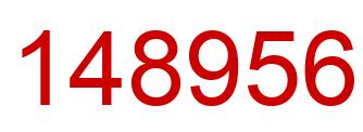 Number 148956 red image
