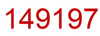 Number 149197 red image
