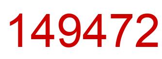 Number 149472 red image