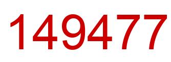 Number 149477 red image