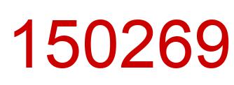 Number 150269 red image