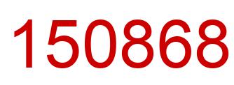 Number 150868 red image