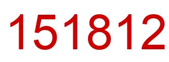 Number 151812 red image