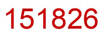 Number 151826 red image