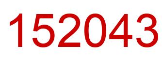 Number 152043 red image