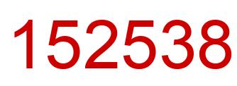 Number 152538 red image