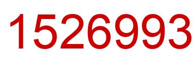 Number 1526993 red image