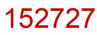 Number 152727 red image