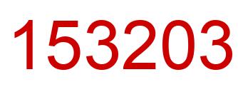 Number 153203 red image