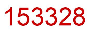 Number 153328 red image