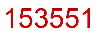 Number 153551 red image