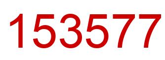 Number 153577 red image