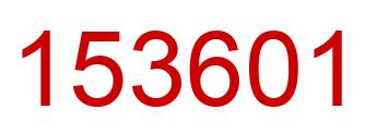Number 153601 red image