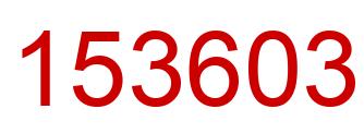 Number 153603 red image