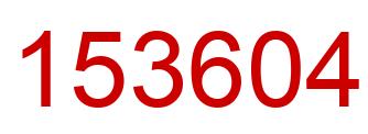 Number 153604 red image