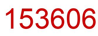 Number 153606 red image