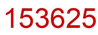 Number 153625 red image