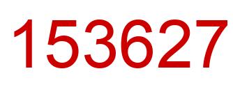 Number 153627 red image