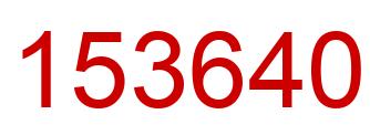 Number 153640 red image